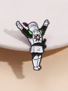 Gaming Sci-Fi Crossover Enamel Pin with Armor Sun Emblem & Iconic Pose Detail Clone Trooper Sun Knight Pin Unisex Daily Wear Gamer Gift
