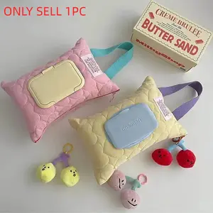 Portable Flip-Top Travel Storage Bag Holder for Tissue Box and Wet Wipes, Versatile Diaper Bag for Car and Home Use