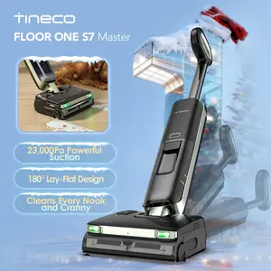Tineco FLOOR ONE S7 Master Wet Dry Vacuum Cleaner, StreakFree Scraper, 3.9inch Ultra-Slim Body, 23kPa Suction, Flashdry Self-Cleaning System, 150° DustReveal Green Headlight