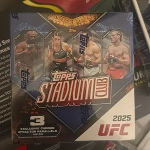 Topps UFC 2025 Stadium Club Box with 3 Exclusive Chrome Xfractor Parallels per Box