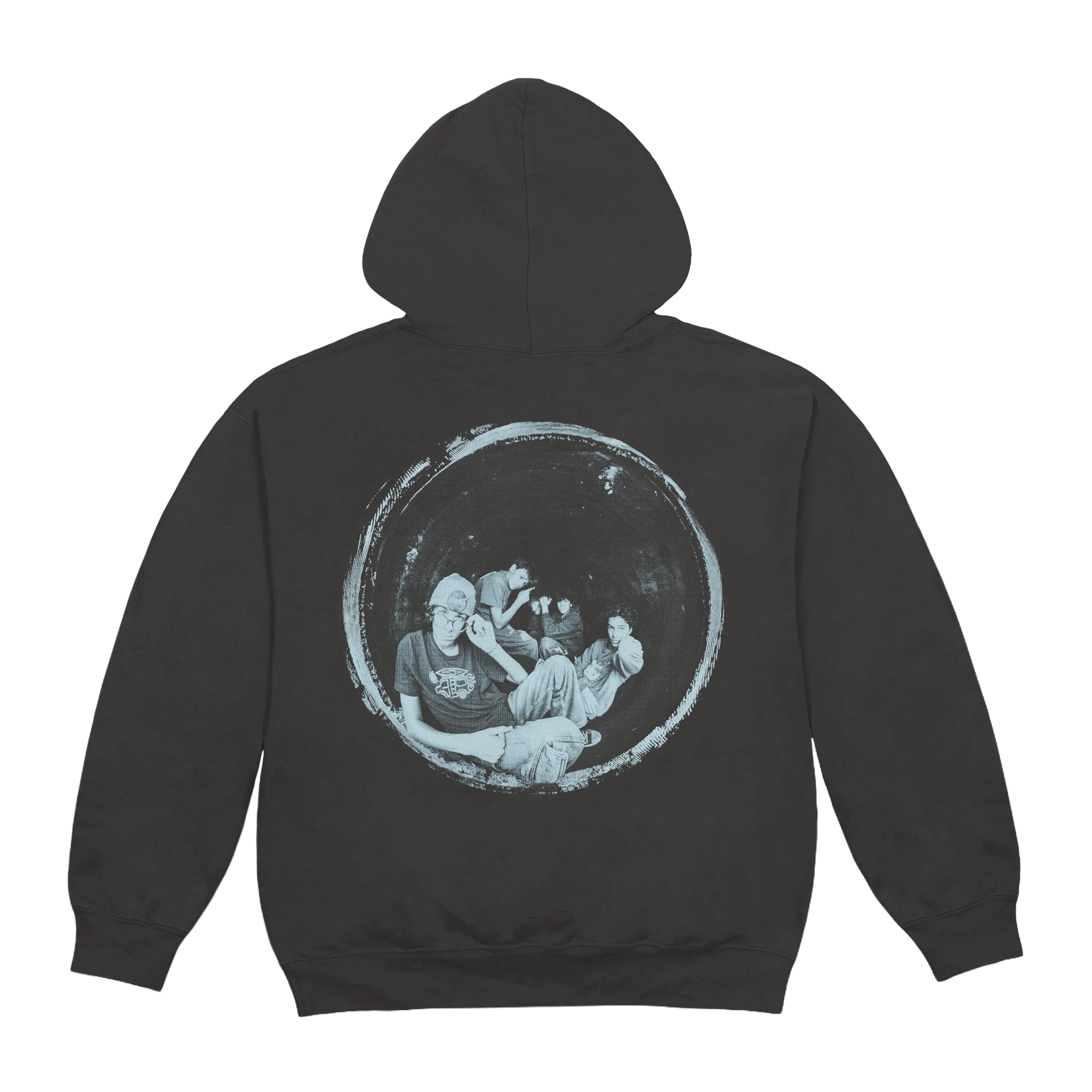 Trueblood Tunnel Hoodie, Charcoal Color Casual for Daily Wear Cotton Graphics