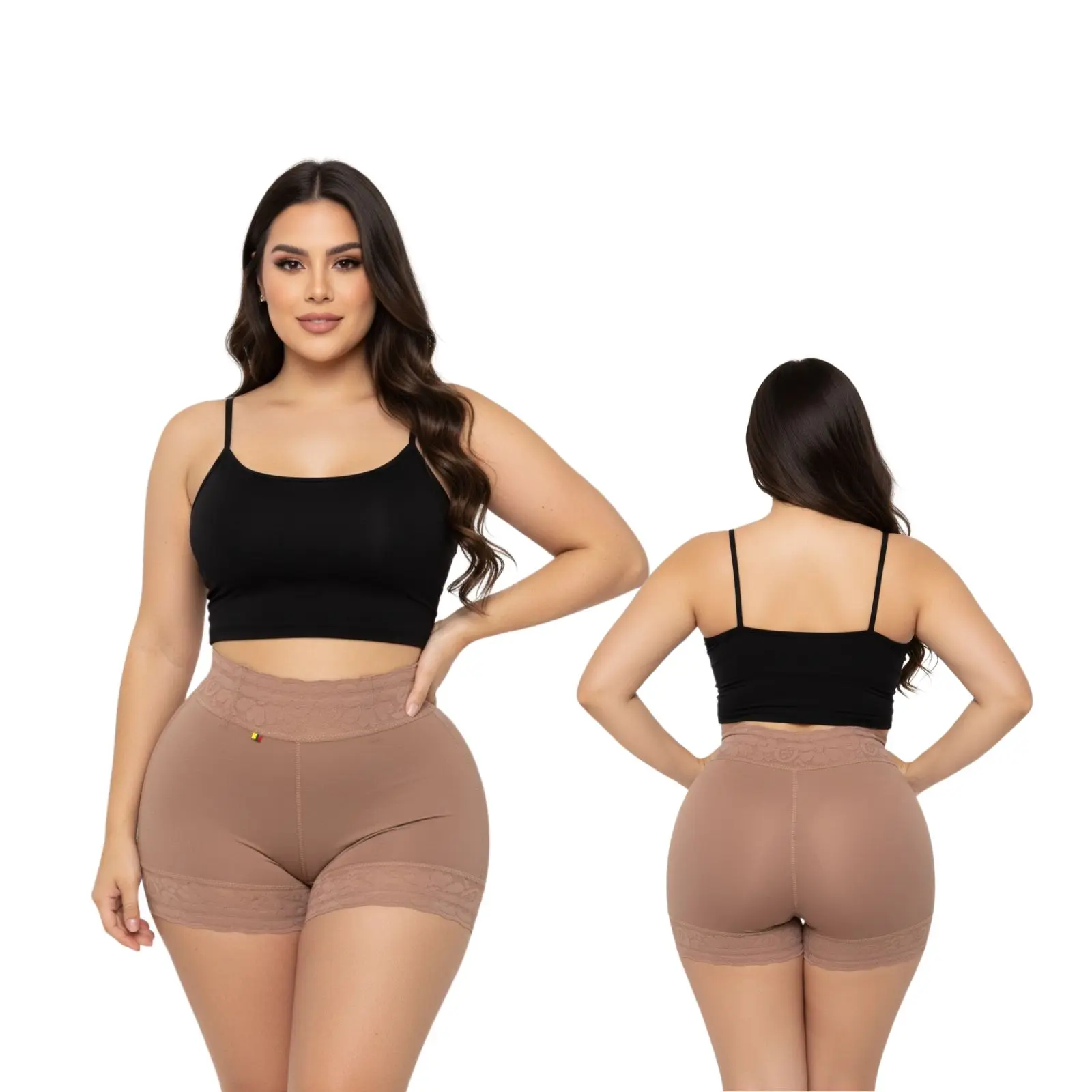 SHORT ANITA, faja short cachetero doble realce de glúteos.