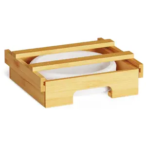 Bamboo 9-inch Paper Plate Dispenser