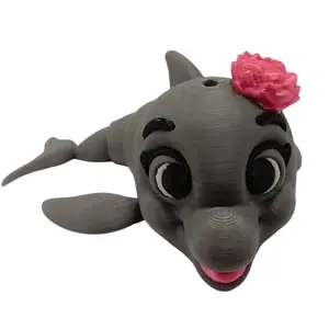 Cute Dolphin 3D Printed Articulating Figurine