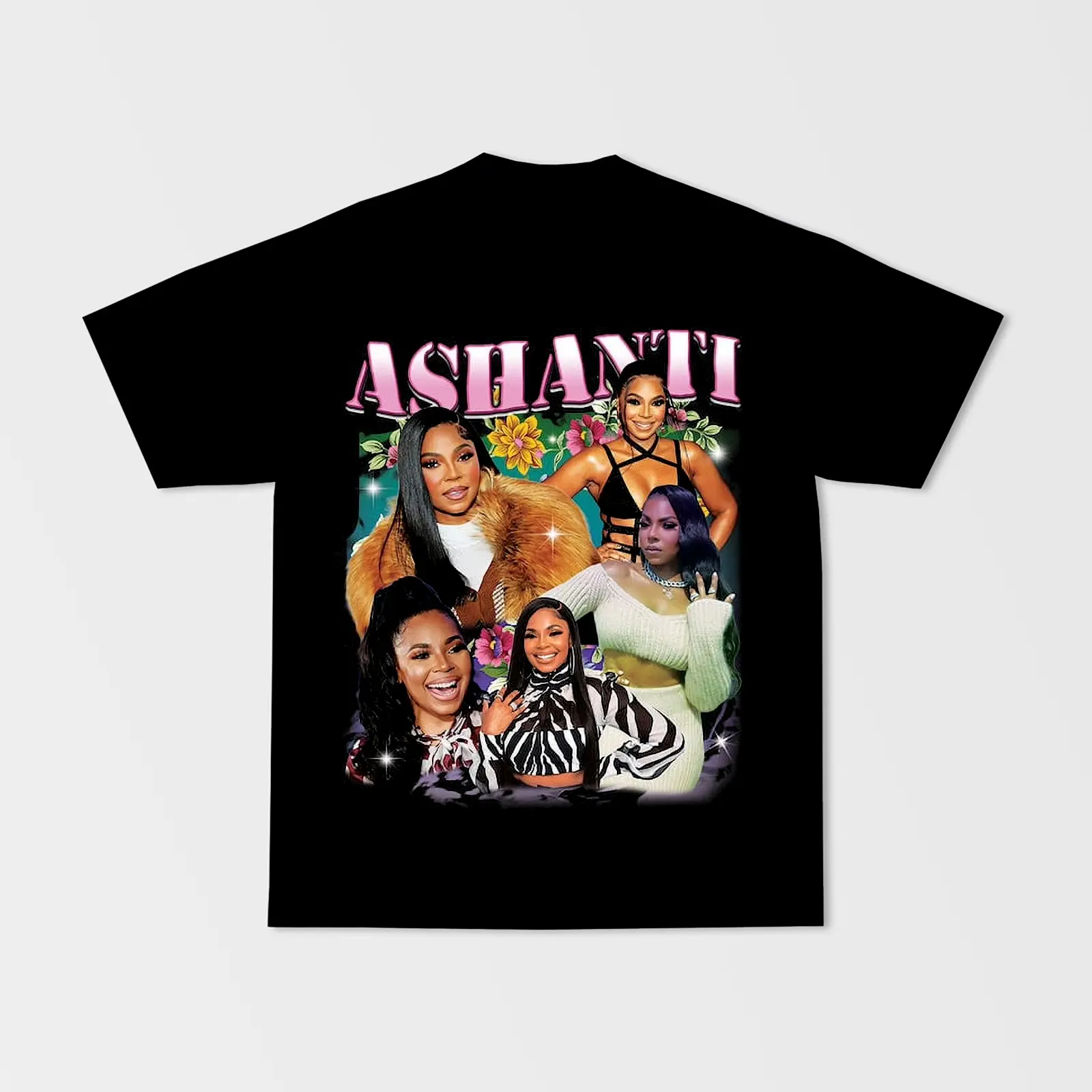 Ashanti Retro R&B Graphic T Shirt With Soft Glam Streetwear Vibes YG280503