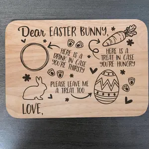 Easter Bunny Tray, Easter Carrot Plate, Wooden Easter Cookies Tray, Easter Placemat, Easter Decoration, Easter Gift, Easter Sign