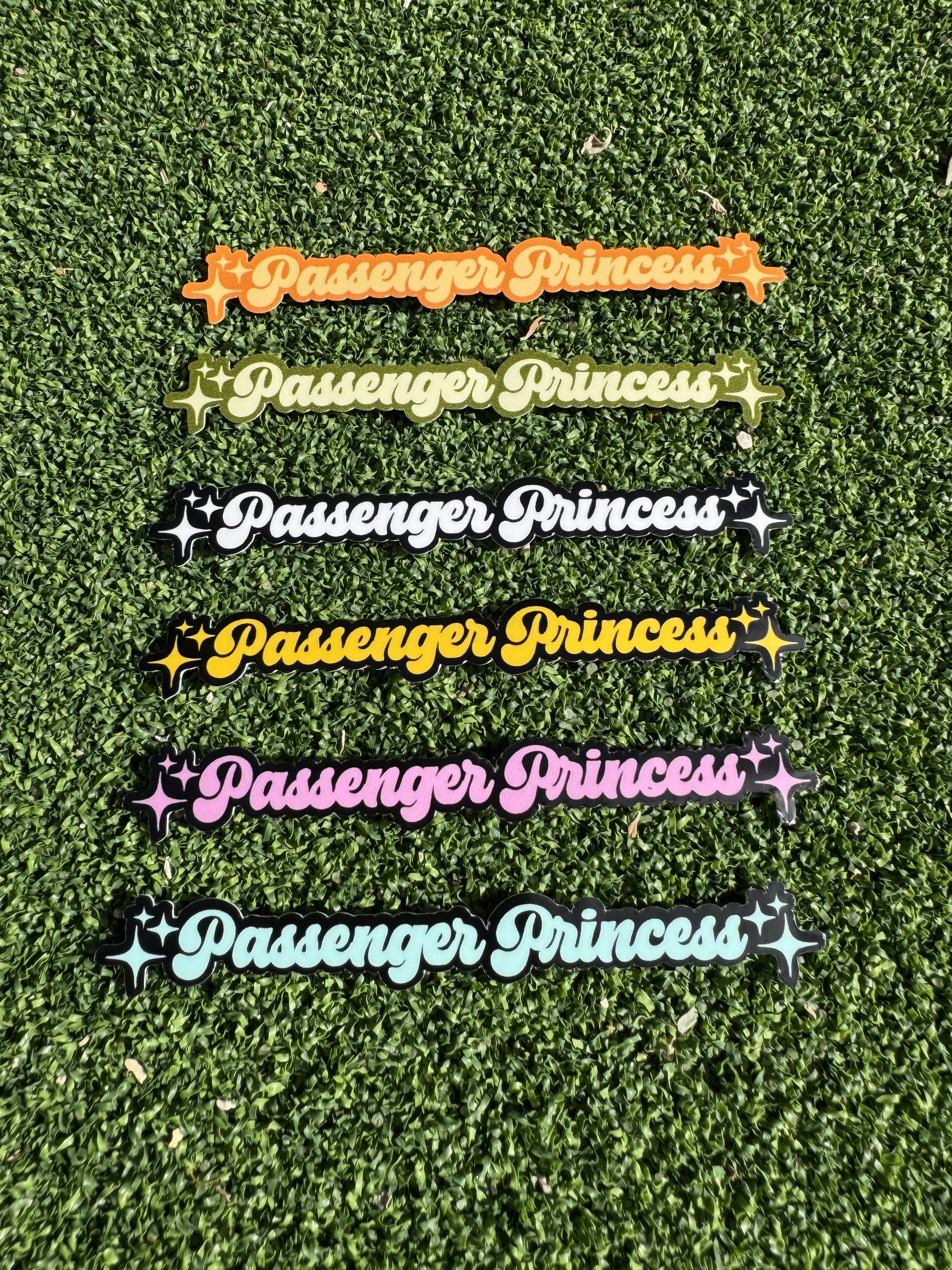 Passenger Princess Mirror Sticker- High Quality 4" Sticker decal sticker Vinyl Letter
