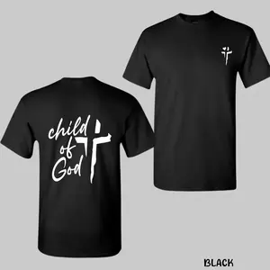 FEEGO Child of God Graphic Shirt for Men & Women, Cotton Shirt Apparel, Christian Cross Design, Trendy Casual Wear, Perfect Gift for Believers vintage style top oversized heavy cotton t-shirt