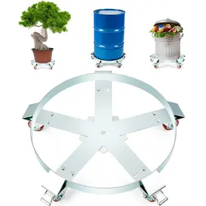 fathersdaygift  VEVOR 55 Gallon Heavy Duty Drum Dolly, 1250lbs Load Capacity, Barrel Dolly Cart Drum Caddy, Non Tipping Hand Truck Capacity Dollies with Steel Frame 5 Swivel Casters Wheel, for Warehouse Drum Handling