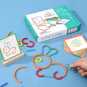 Creative 120-Piece Wooden Puzzle Set with Double-Sided Cards, Educational Toy for Skill Development, Perfect Birthday Gift for Kids, Wooden Stacking Puzzle