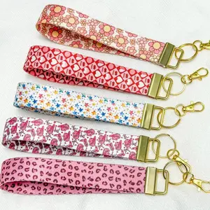 Keychain Lanyard Wristlet, Key Strap, Keychain with Gold Hardware, Car Decor, House Keys, Car Keychain