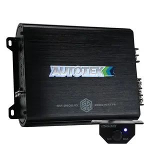 Autotek Street Machine 2600W Monoblock Car Audio Amplifier with Bass Knob & Equalizer to Optimize Frequencies for Subwoofers and Full-Range Speakers