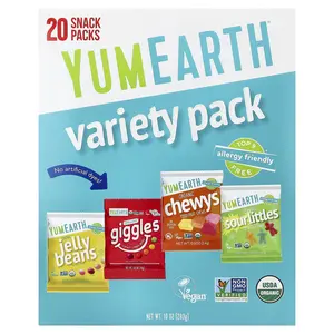 YumEarth Variety Pack, 20 Snack Packs,  0.5 oz (14 g) Each