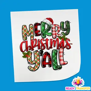 Merry Christmas Y'all Christmas Design Christmas  DTF Transfer