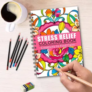 Adult Coloring Book: 20 Pages A4 Size Thick 100g Paper Spiral Bound, Single-Sided Relaxing Coloring Pages for Colored Pencils
