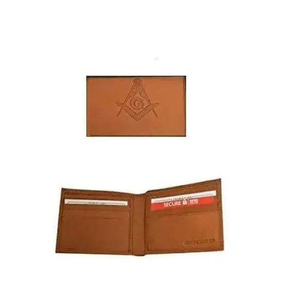 Masonic Wallet with RFID Safe (Tan) LW-103