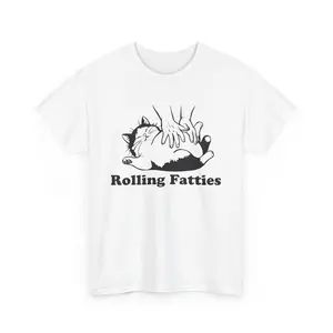 Rolling Fatties T-Shirt - Funny Weed Design Tee, Novelty Cannabis Shirt, Stoner Gift Top, Humorous Marijuana Apparel, 420 Clothing