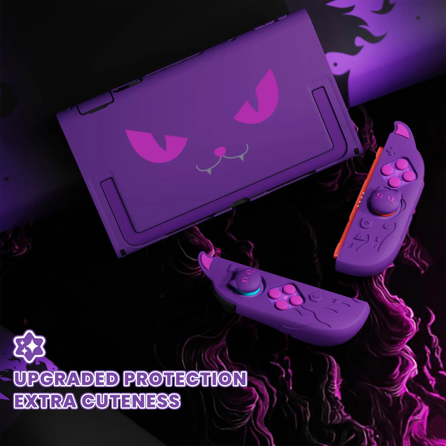 PlayVital [for Nintendo Switch 2(2025 version) ] Cute Demon Protective Case for Nintendo Switch 2