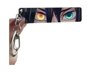 Demon Slayer Hashira Acrylic Anime Keychains – Glowing Eyes Luminescent Pendant, Light Up Keychain Collectible, Cute Anime Accessories & Gift for Fans, Cosplay & Everyday Use