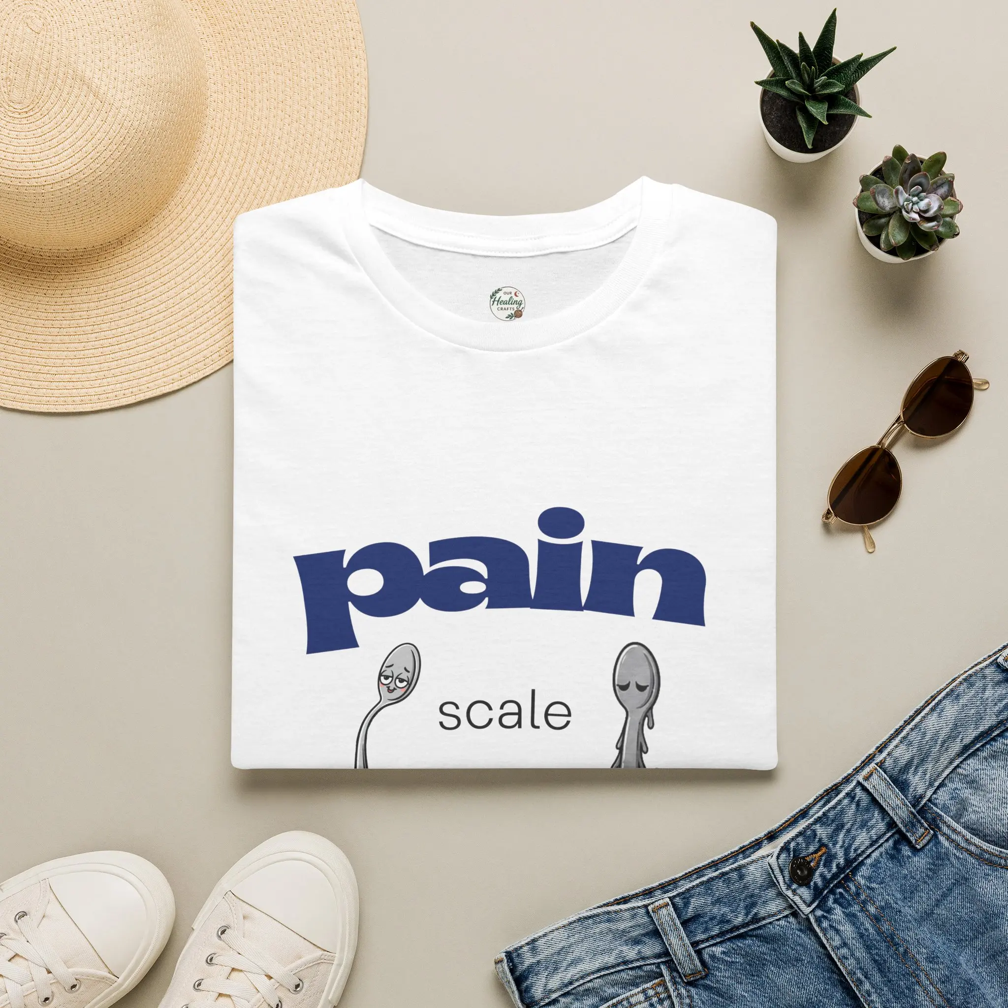Pain Scale T-Shirt — Funny Chronic Illness Gildan Softstyle Tee