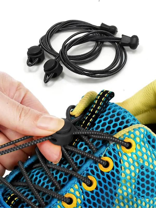 Image showcasing Simple Plain Elastic Lace-free Shoelaces, Casual High Elastic Quick ...