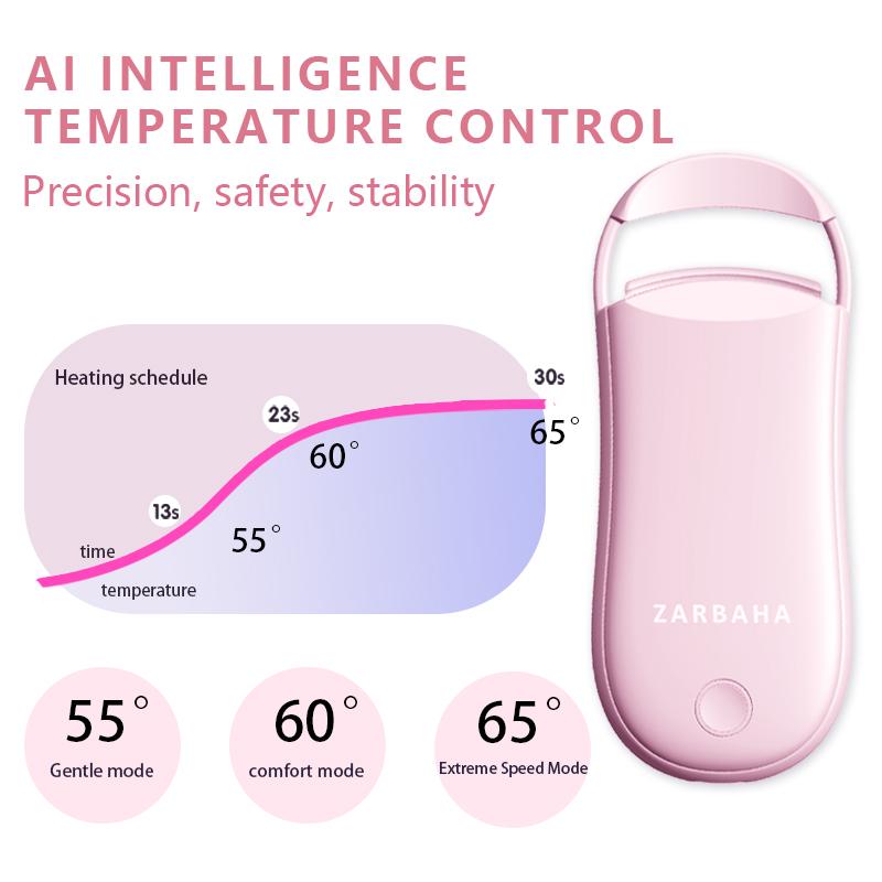 Heated eyelash curler -10 second heating, 3-second curling, mini anti scald design, equipped with thermal silicone pad, 24-hour long-lasting shaping, creating natural beautiful eyelashes, dual temperature control, Type-C charging