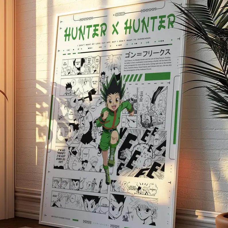 [Sale up to 45%] Hunter x Hunter Anime Poster - Hxh Gon Poster - Hunter x Hunter Poster - Gon Freecs Poster - Killua Hisoka Leorio Hunter x Hunter Manga No Frame Decoration Print