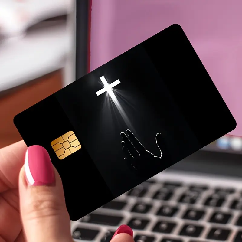 Cross Pattern Credit Card Sticker used for EBT, credit cards, debit cards,  card skins, protect bank