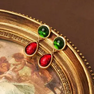 Light luxury-style stud earrings featuring rippled water droplets for a premium feel