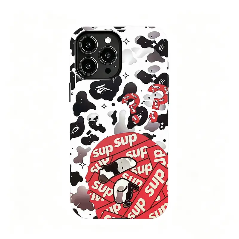 Trendy Street Fluid Letter Sticker Graffiti Pattern Phone case two composition for iPhone Samsung 17Pro Max Air 16 15Plus 14 13 12 11 XR XS Galaxy S25 S24 S23 S22 A71 A56  Ultra cases, Drop-Proof Two-in-One Film TPU Phone Case