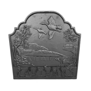 Dagan FB-AU Autumn Fire Back - Black, 40 lbs, Adds Ambiance, Easy Alternative to Campfires, Safe to Use During Campfire Bans