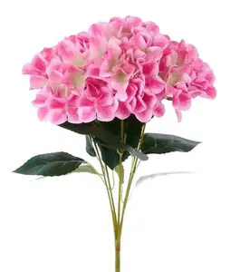 16" Fabric Hydrangea Bush x5 – Hot Pink