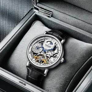 KIMSDUN Genuine High-end Men's Fully Automatic Mechanical Watch Moon Phase Tourbillon Waterproof Watch