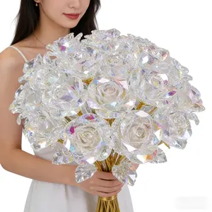 Pack of 20 Sparkling Eternal Crystal Roses — lifelike artificial crystal rose bouquets. Perfect for weddings, Mother’s Day, Easter, anniversaries, Valentine’s, birthdays, Thanksgiving. Maintenance-free with elegant premium charm. Ideal for holiday decor