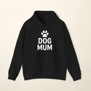 Women's Dog Mum Paw Print Graphic Hoodie - Long Sleeve Pullover Regular Fit | Soft & Breathable Fabric, Durable Print, Everyday Comfort, Machine Washable, casual indoor