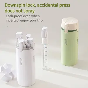 4-In-1 Leakproof Travel Separate Bottle Set | Refillable Round Plastic Container for Shampoo, Conditioner, Body Wash and Body Wash - Compact Wash Set, Versatile Hygienic Design, Refillable