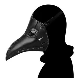Halloween PU Leather Mask Plague Bird Doctor Headband Adjustable Birthday Party Supplies Cos Magic Props Bird Mouth Mask Glasses