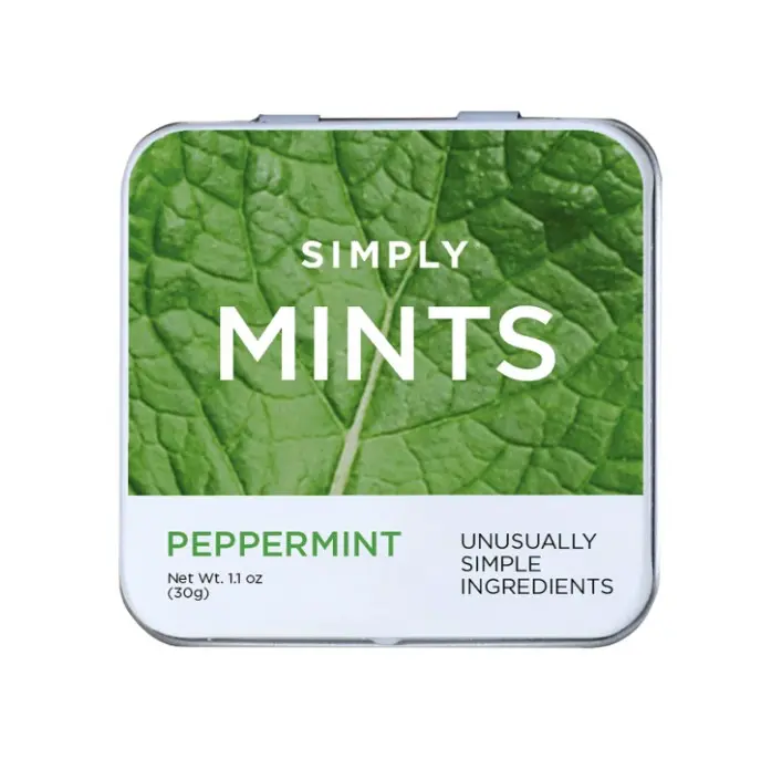 Simply Mints | Peppermint Breath Mints | Pack of Six (180 Pieces Total) | Breath Freshening + Aspartame-Free + Vegan + non-GMO