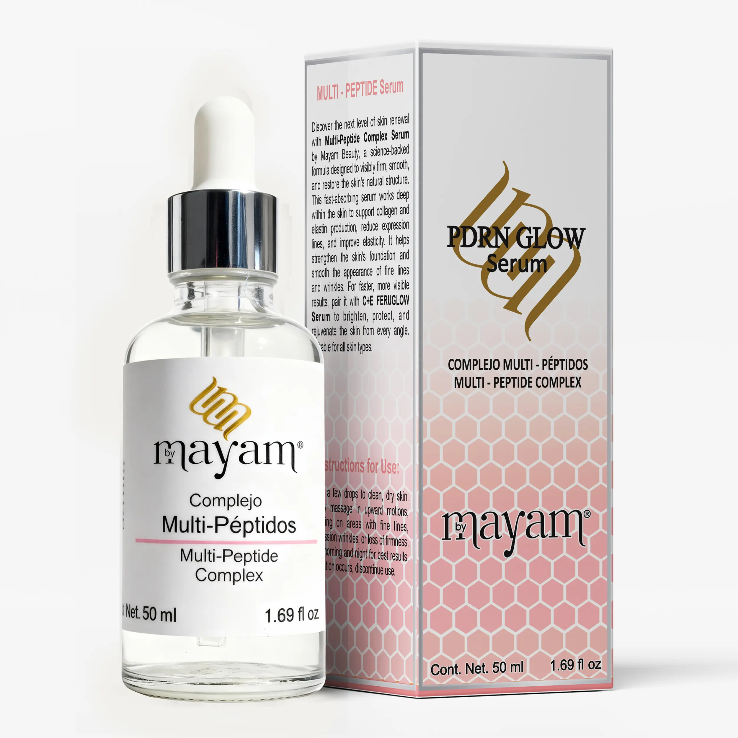 Mayam Beauty Multi-Peptide Complex Serum 50ml - Peptide Glow, Anti Wrinkle, Collagen Boost, Firming, Deep Hydration, Restore Youthful Skin