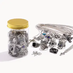 20pcs Gothic Men's Jewelry Collection Includes: 10pcs Rings, 7pcs Necklaces, 1pc Bracelet, 1pc Pendant, A Pair Of Earrings Hip-Hop Style Jewelry Set Actual Product Matches Images Perfect For Rappers An Excellent Gift For Friends