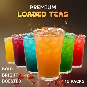 Nutra Light Loaded Tea - 15 Packets of Sugar-Free Energy Drink Powder Mix with 230 mg Caffeine & Vitamins B & C - Low Calorie Hydrating Beverage for On-the-Go