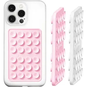 Double-Sided  Suction Phone Case Mount, Enhanced Suction Cup Power and Thickened Grip for Selfies and Videos, Durable, Hands-Free Non Slip Accessories, 2.36"x3.66" (LPK&TP)