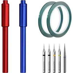 Pro Scribing Tool Kit for – Tungsten Carbide Blade Set with 0.15/0.3/0.5mm Chisels, Scribing Tape & Ergonomic Handle – Perfect for HG/MG/RG Models