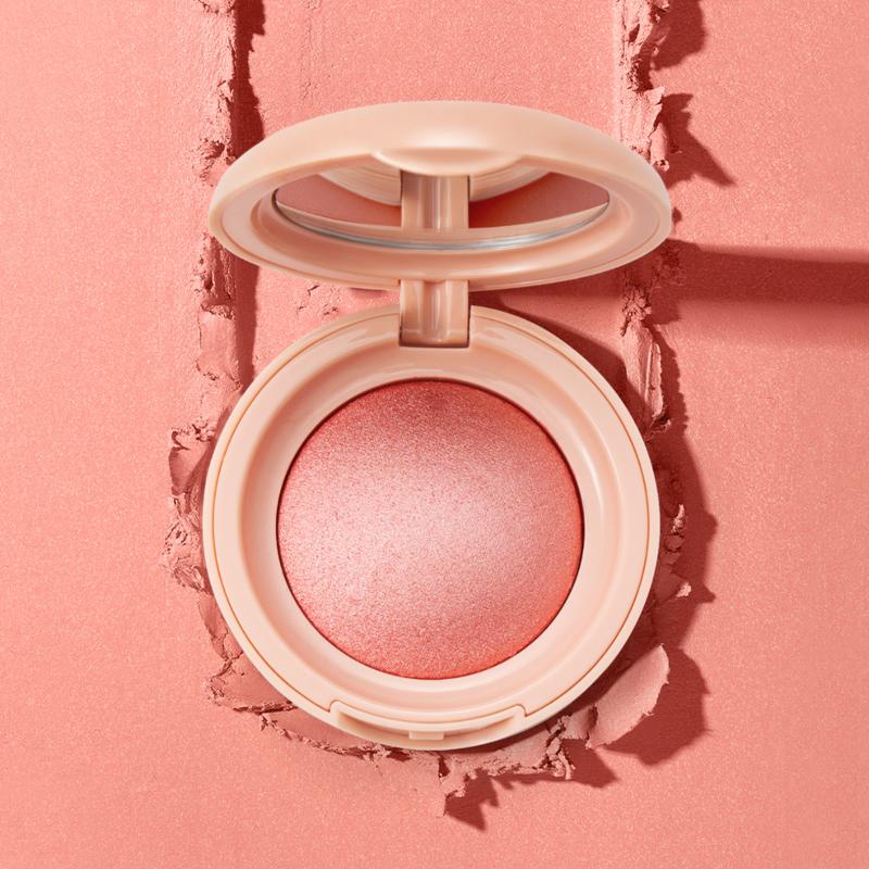 PHOFAY Soft Pinch Glitter Powder Blush, Glow Peach Blush Makeup Cosmetic Gifts, Contour & Highlight Face for a Shimmery Finish