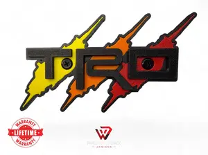 Tri-Color Slash Grille Badge for Tacoma, Tundra, 4Runner, FJ Cruiser