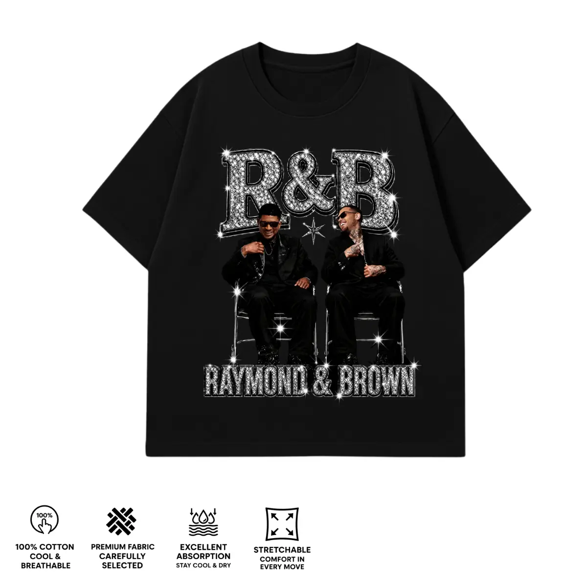 Ch.Brown Usher Raymond The R&B Tour 2026 Unisex Tee Gildan Shirt.