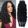 SIFULAN 12A Human Hair Burmese Curly Bundles 100% Virgin Burmese Curly 3 Bundles Human Hair with Spiral Ends Double Weft Quick Weave for Women, Natural Black Color(10-32inch)