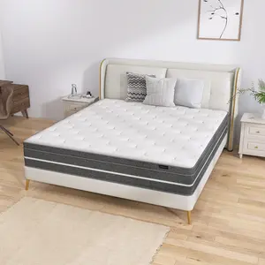 Spring 12"14" Memory Foam Mattress Hybrid Pocket Spring Twin Full Queen King Size Medium Firm In A Box - Comforty Ergonomic Design