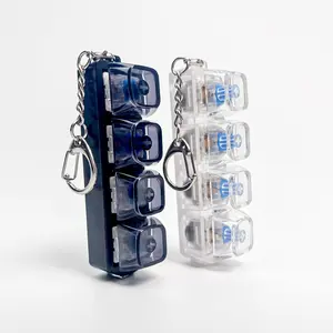 Relaxation Stress-Relieving Keyboard Toy with LED Lights Compact Keychain Design for Quick Relaxation on the Go
