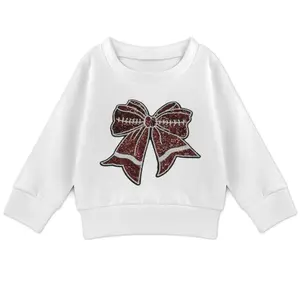 Game Day Iron On Patches,sports ball fashion bows,sequin heat transfer sew on appliques for DIY clothing, jackets,hats,backpacks fashion outfits Garment Garment Womenswear Womenswear Hoodie Pullover Sweatshirts